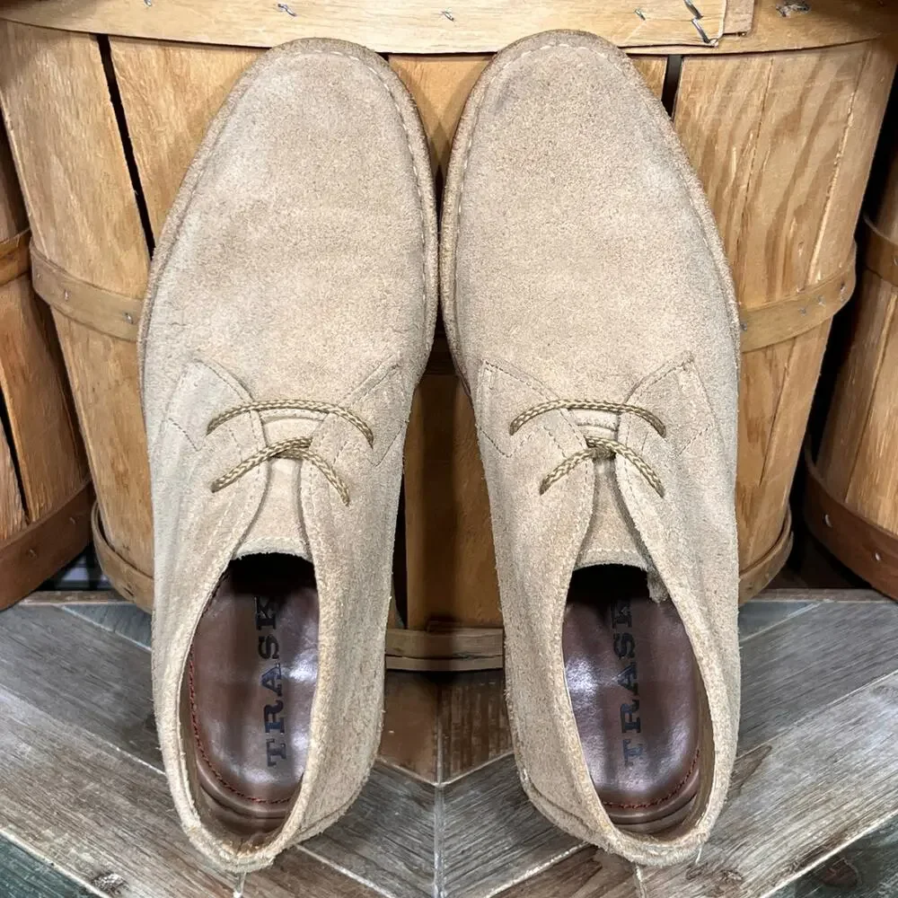 Trask Brady Tan Suede Brick Vibram Outsole Desert Chukka Boots Mens Size 8